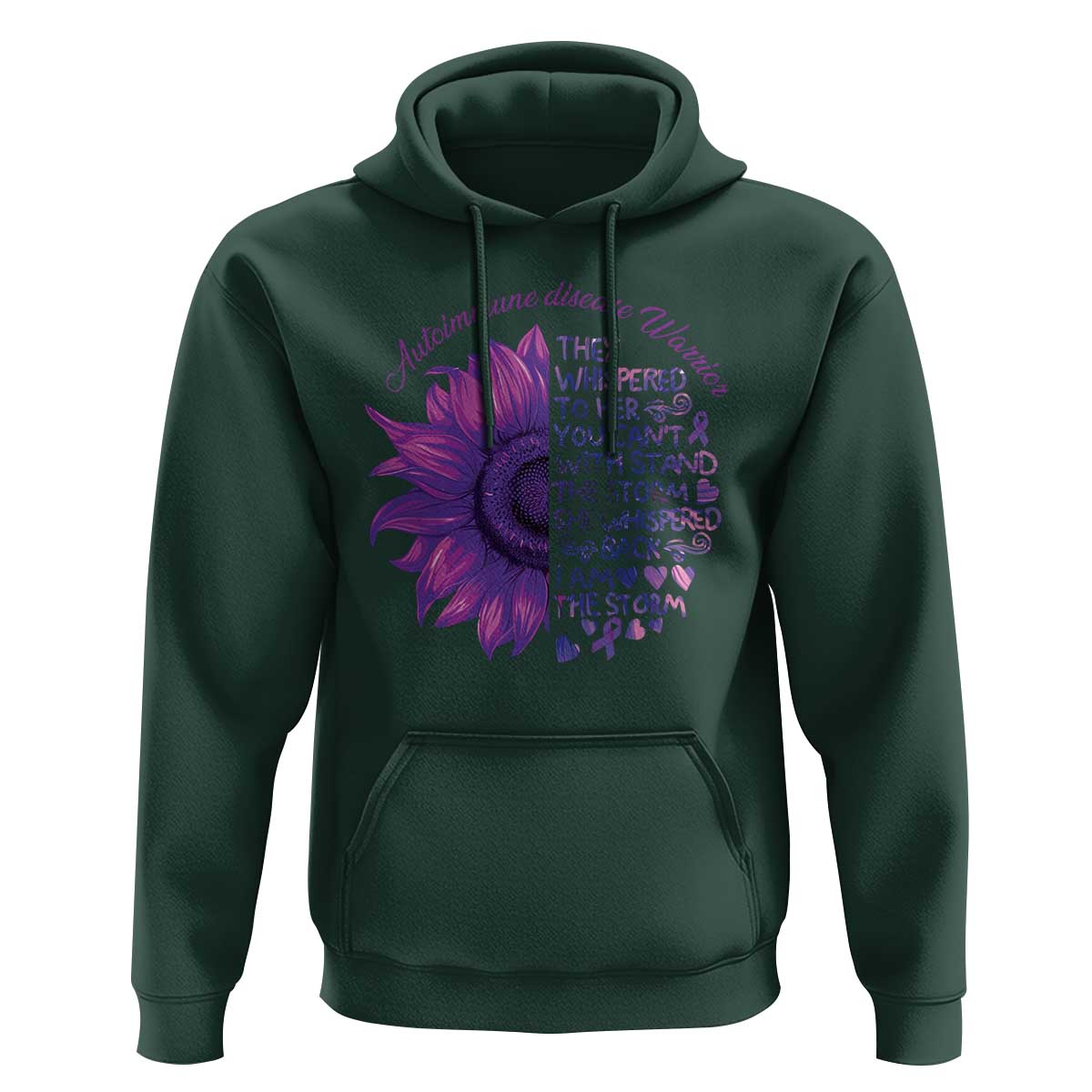 Autoimmune Disease Awereness Hoodie I Am The Storm Purple Ribbon