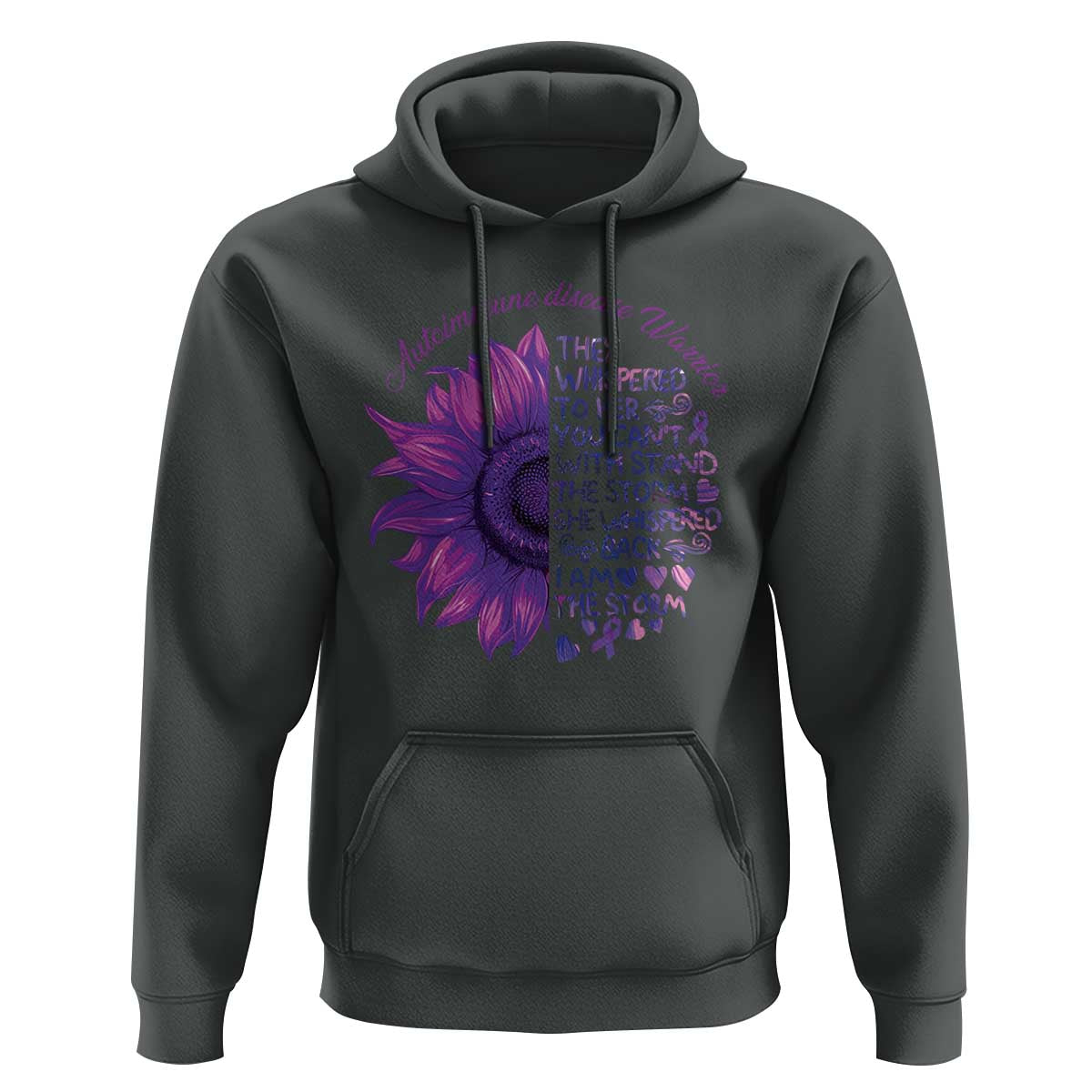 Autoimmune Disease Awereness Hoodie I Am The Storm Purple Ribbon