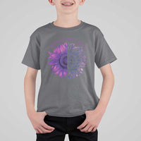 Autoimmune Disease Awereness T Shirt For Kid I Am The Storm Purple Ribbon