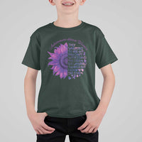 Autoimmune Disease Awereness T Shirt For Kid I Am The Storm Purple Ribbon