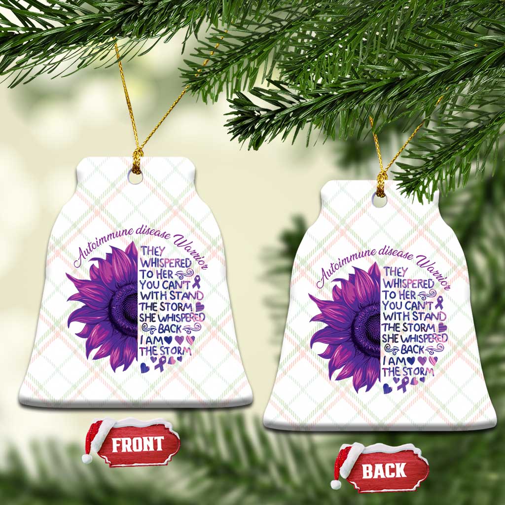 Autoimmune Disease Awereness Ceramic Ornament I Am The Storm Purple Ribbon