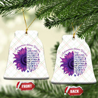Autoimmune Disease Awereness Ceramic Ornament I Am The Storm Purple Ribbon