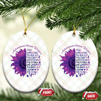 Autoimmune Disease Awereness Ceramic Ornament I Am The Storm Purple Ribbon