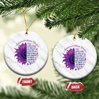 Autoimmune Disease Awereness Ceramic Ornament I Am The Storm Purple Ribbon