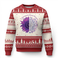 Autoimmune Disease Awereness Ugly Christmas Sweater I Am The Storm Purple Ribbon