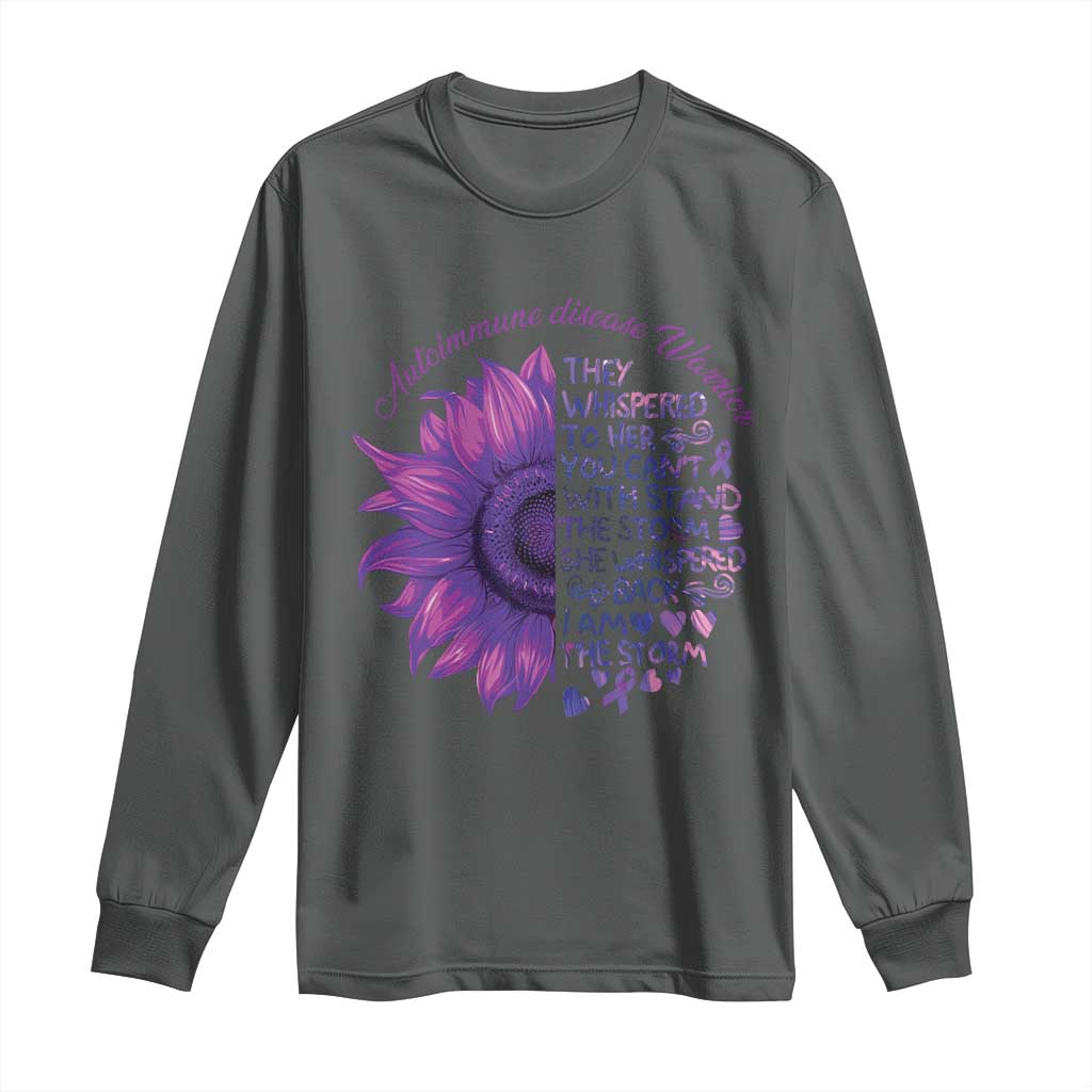 Autoimmune Disease Awereness Long Sleeve Shirt I Am The Storm Purple Ribbon