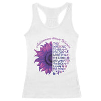 Autoimmune Disease Awereness Racerback Tank Top I Am The Storm Purple Ribbon