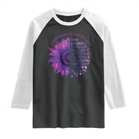 Autoimmune Disease Awereness Raglan Shirt I Am The Storm Purple Ribbon