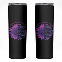 Autoimmune Disease Awereness Skinny Tumbler I Am The Storm Purple Ribbon