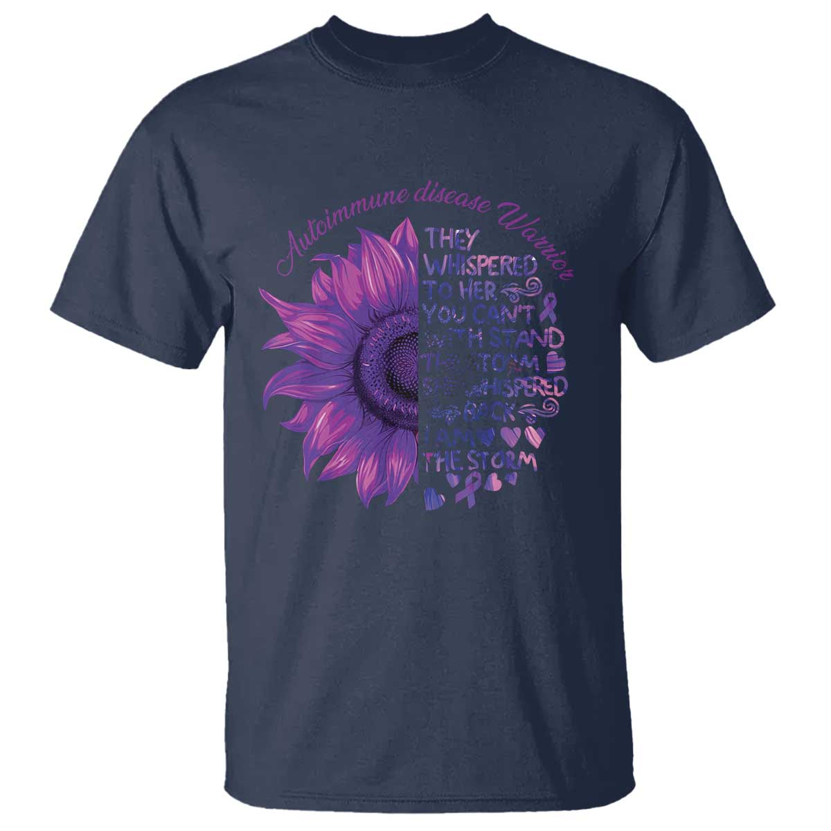 Autoimmune Disease Awereness T Shirt I Am The Storm Purple Ribbon