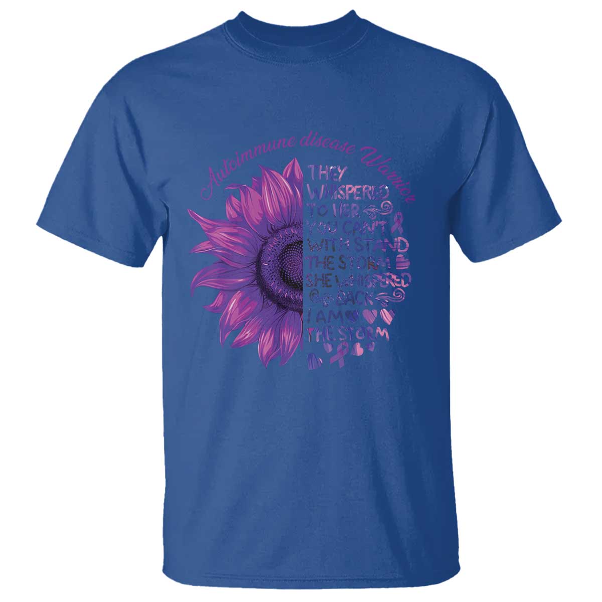 Autoimmune Disease Awereness T Shirt I Am The Storm Purple Ribbon