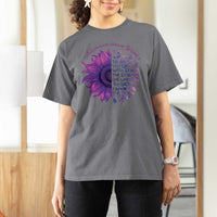 Autoimmune Disease Awereness T Shirt For Women I Am The Storm Purple Ribbon