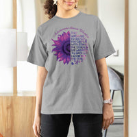 Autoimmune Disease Awereness T Shirt For Women I Am The Storm Purple Ribbon