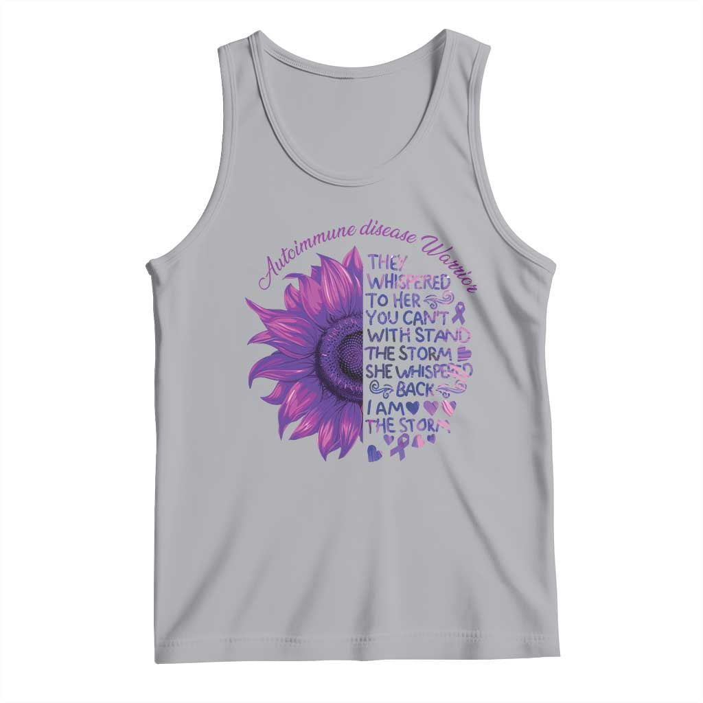 Autoimmune Disease Awereness Tank Top I Am The Storm Purple Ribbon