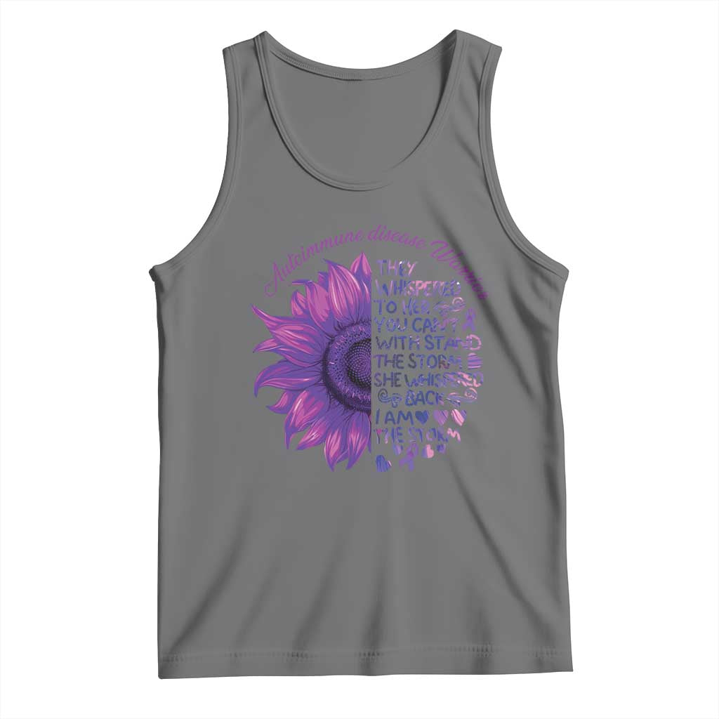 Autoimmune Disease Awereness Tank Top I Am The Storm Purple Ribbon