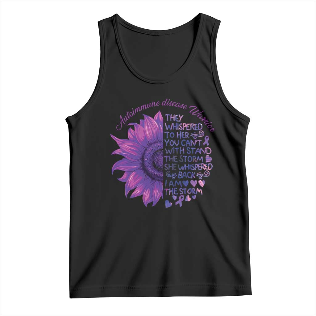 Autoimmune Disease Awereness Tank Top I Am The Storm Purple Ribbon