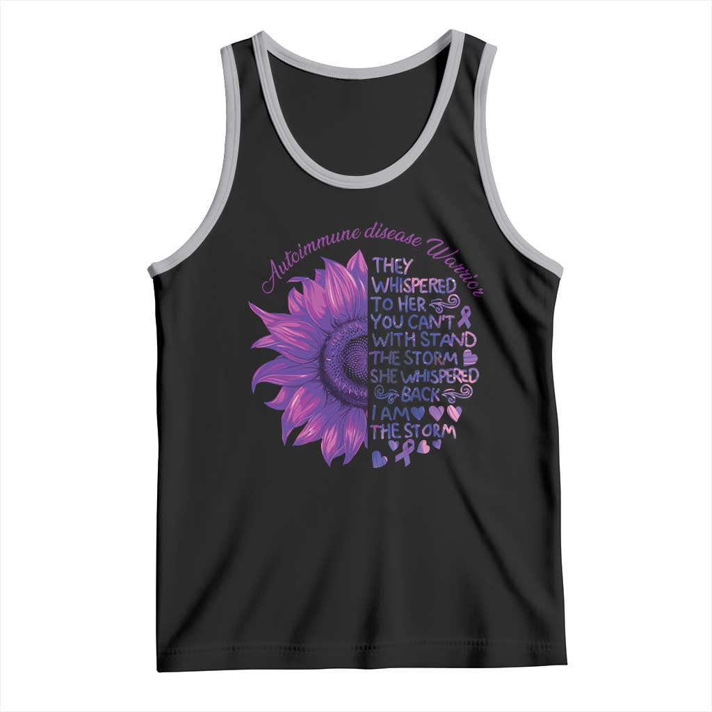 Autoimmune Disease Awereness Tank Top I Am The Storm Purple Ribbon