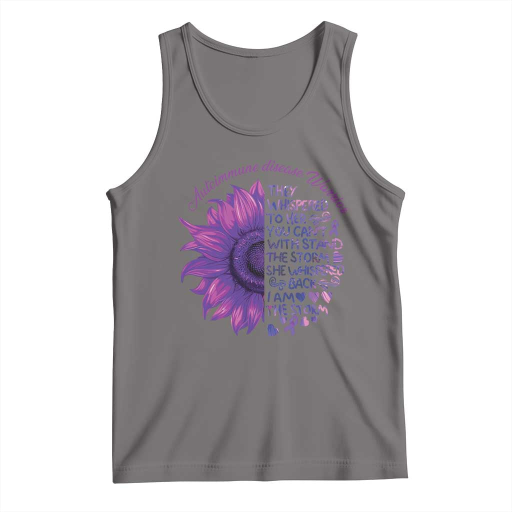 Autoimmune Disease Awereness Tank Top I Am The Storm Purple Ribbon