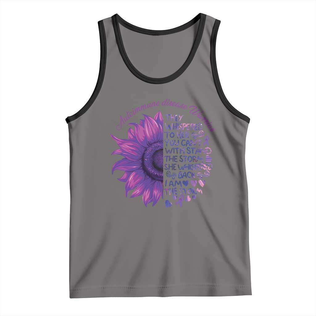 Autoimmune Disease Awereness Tank Top I Am The Storm Purple Ribbon