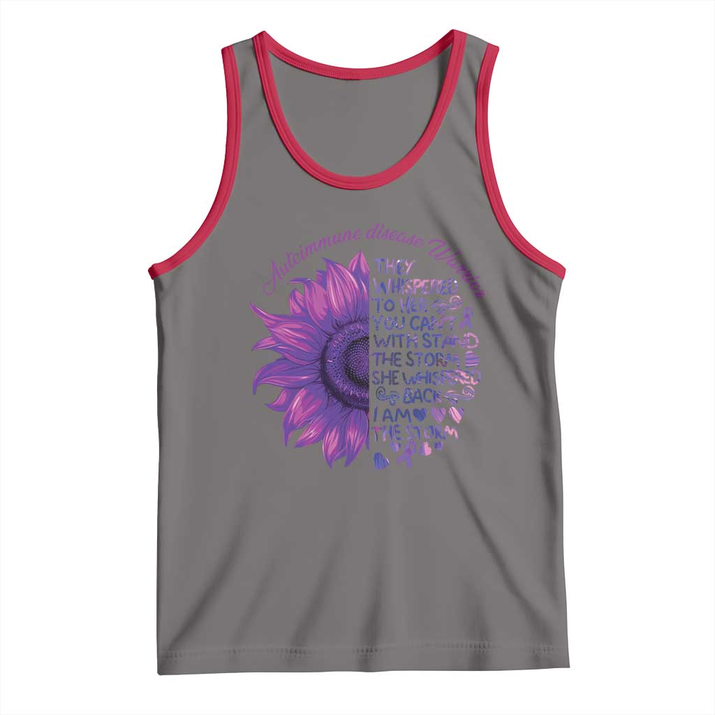 Autoimmune Disease Awereness Tank Top I Am The Storm Purple Ribbon