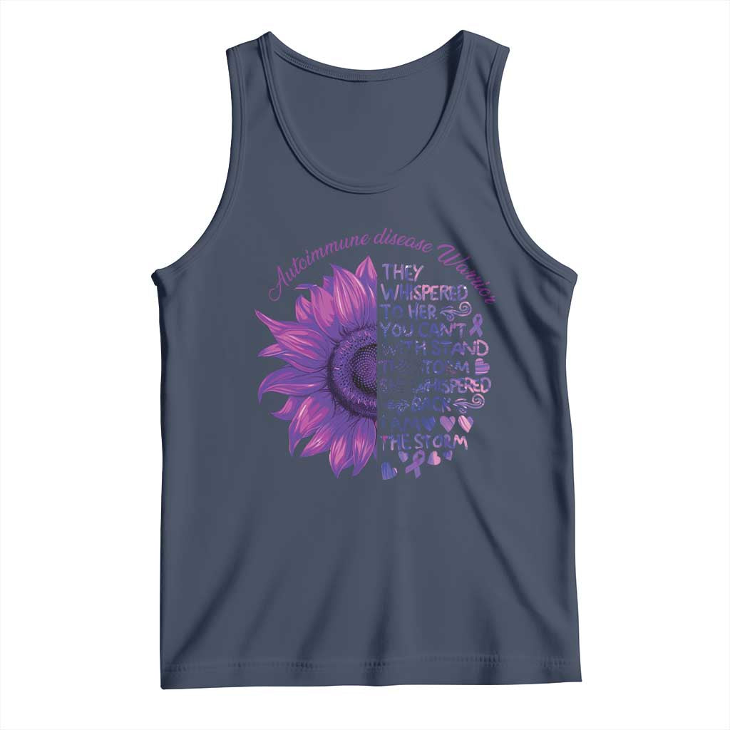 Autoimmune Disease Awereness Tank Top I Am The Storm Purple Ribbon