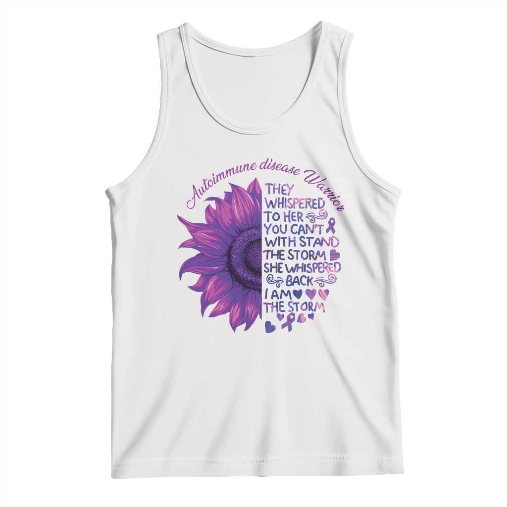 Autoimmune Disease Awereness Tank Top I Am The Storm Purple Ribbon