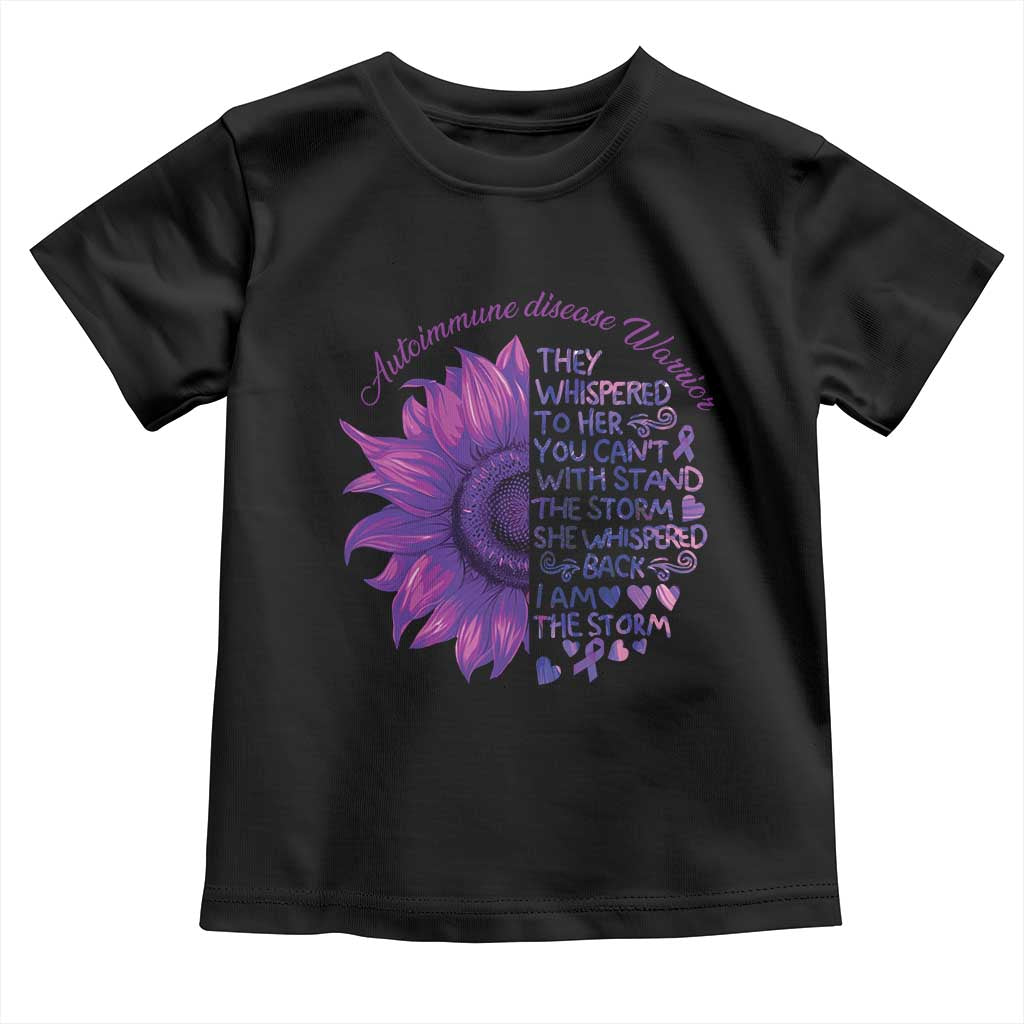 Autoimmune Disease Awereness Toddler T Shirt I Am The Storm Purple Ribbon