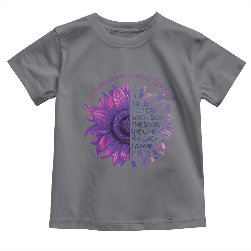 Autoimmune Disease Awereness Toddler T Shirt I Am The Storm Purple Ribbon