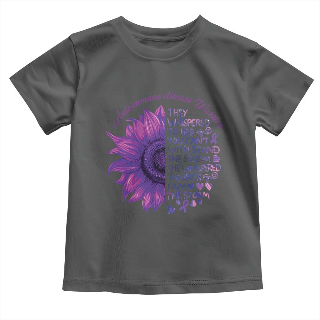 Autoimmune Disease Awereness Toddler T Shirt I Am The Storm Purple Ribbon