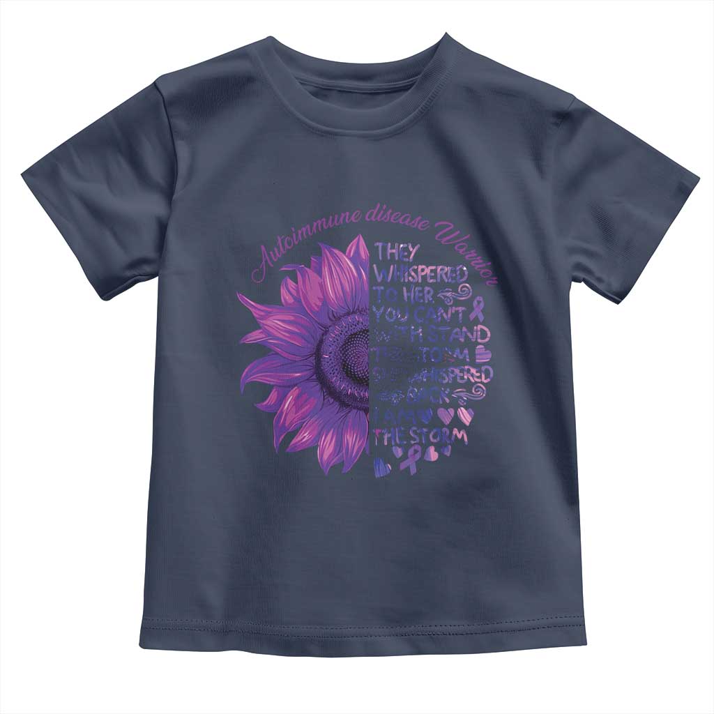 Autoimmune Disease Awereness Toddler T Shirt I Am The Storm Purple Ribbon