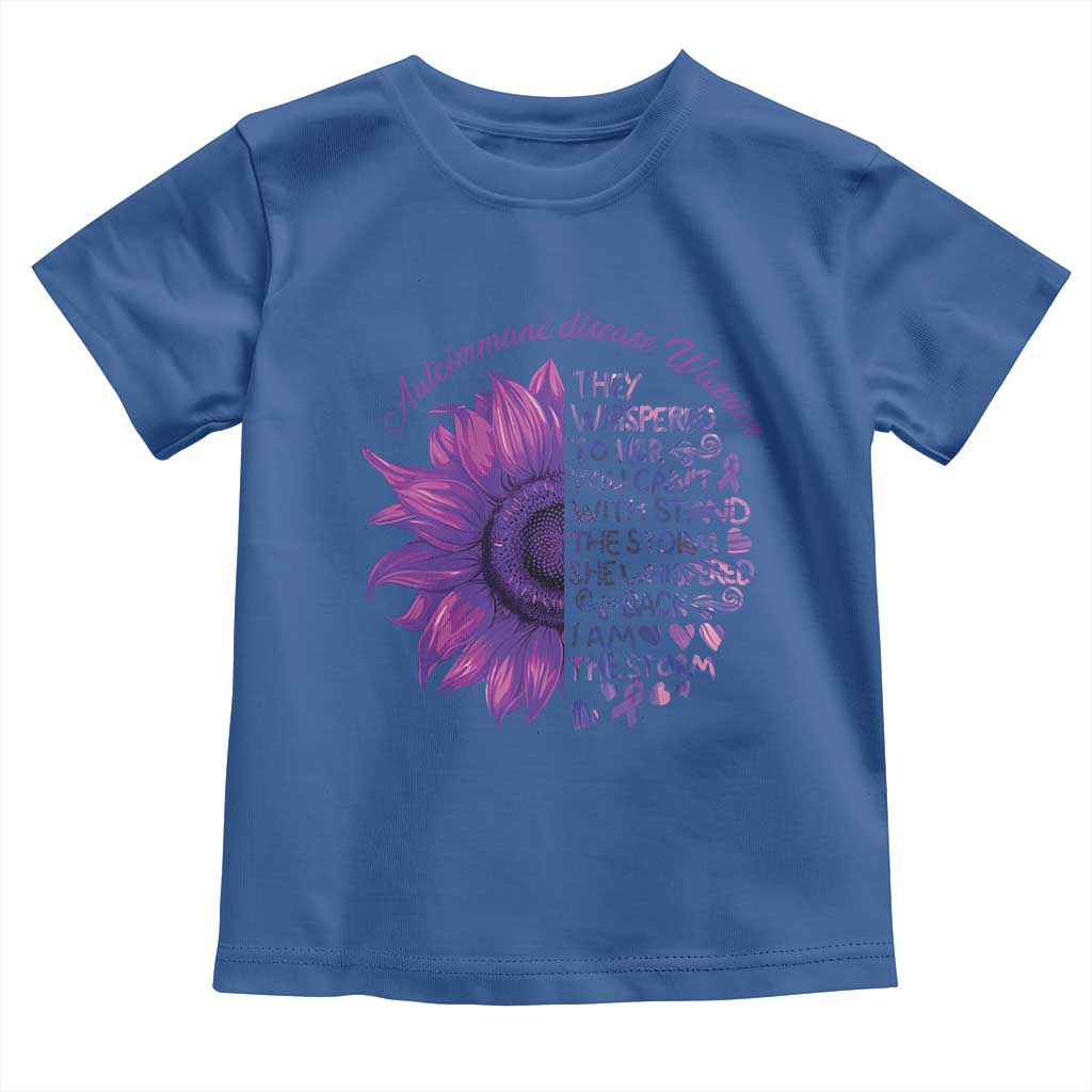 Autoimmune Disease Awereness Toddler T Shirt I Am The Storm Purple Ribbon