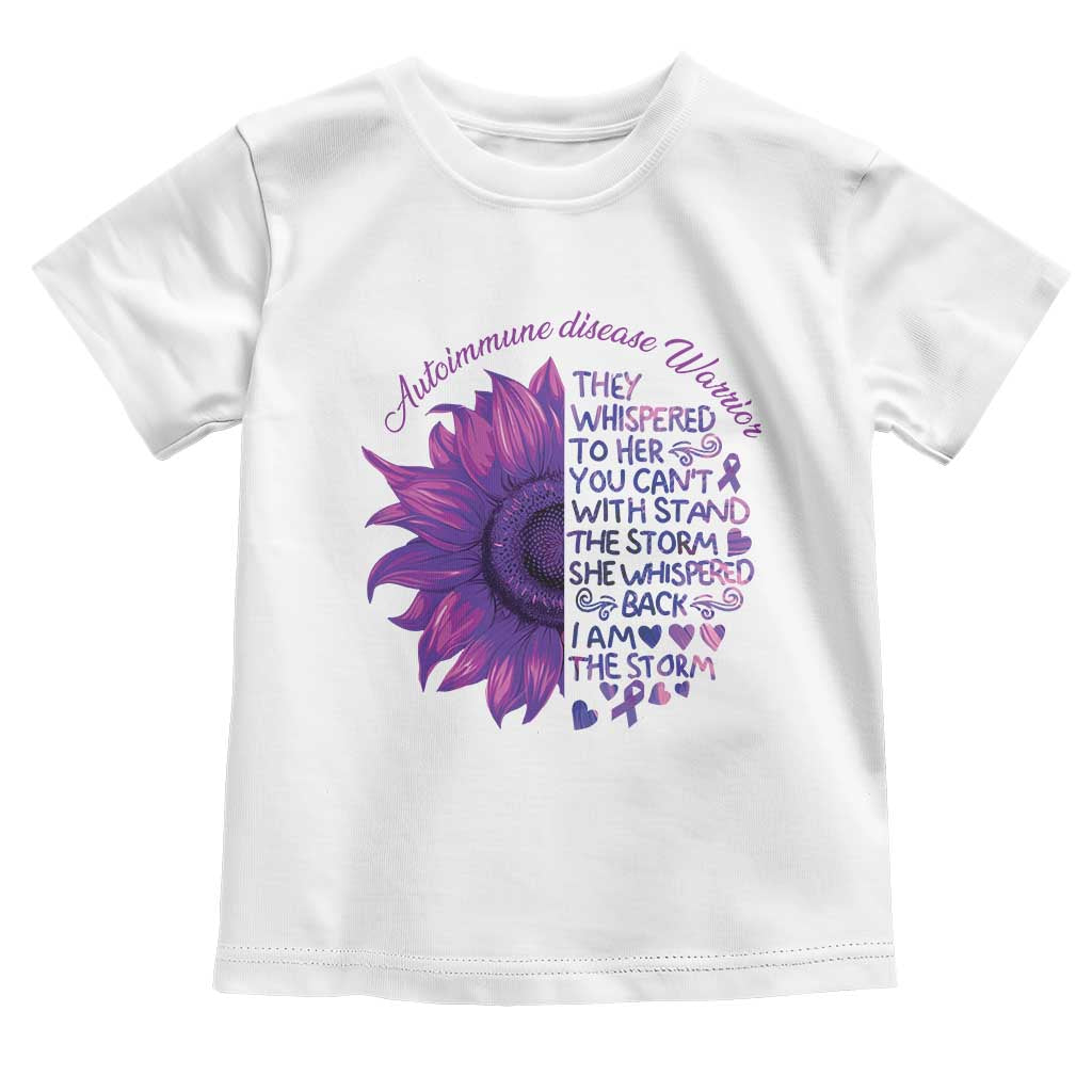 Autoimmune Disease Awereness Toddler T Shirt I Am The Storm Purple Ribbon