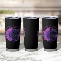 Autoimmune Disease Awereness Tumbler Cup I Am The Storm Purple Ribbon