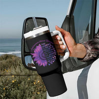Autoimmune Disease Awereness Tumbler With Handle I Am The Storm Purple Ribbon