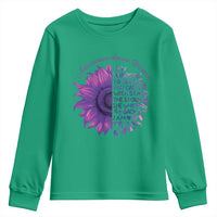 Autoimmune Disease Awereness Youth Sweatshirt I Am The Storm Purple Ribbon