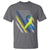World Down Syndrome Day T Shirt Blue Yellow Ribbon American Flag T21 321
