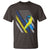World Down Syndrome Day T Shirt Blue Yellow Ribbon American Flag T21 321