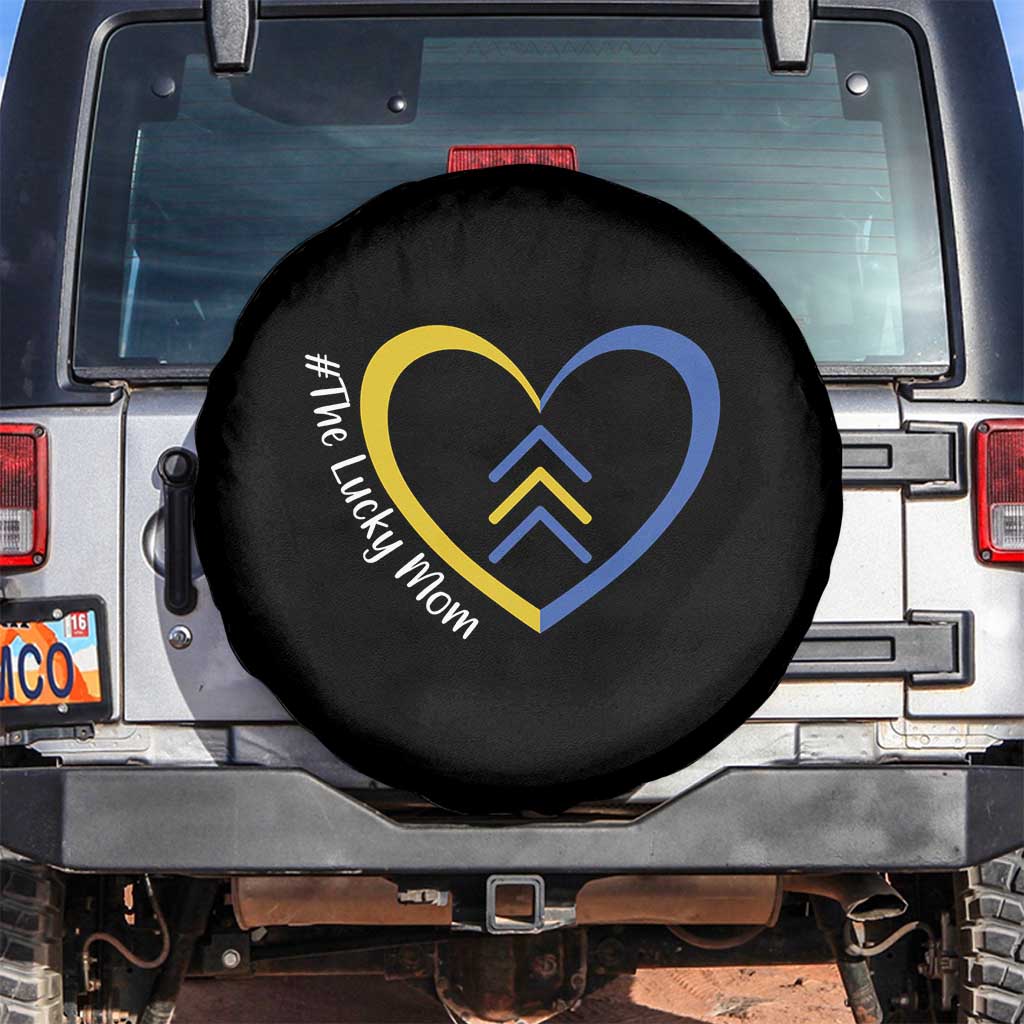 Down Syndrome Mom Spare Tire Cover Love Heart Three Arrows Lucky Mama T21 321