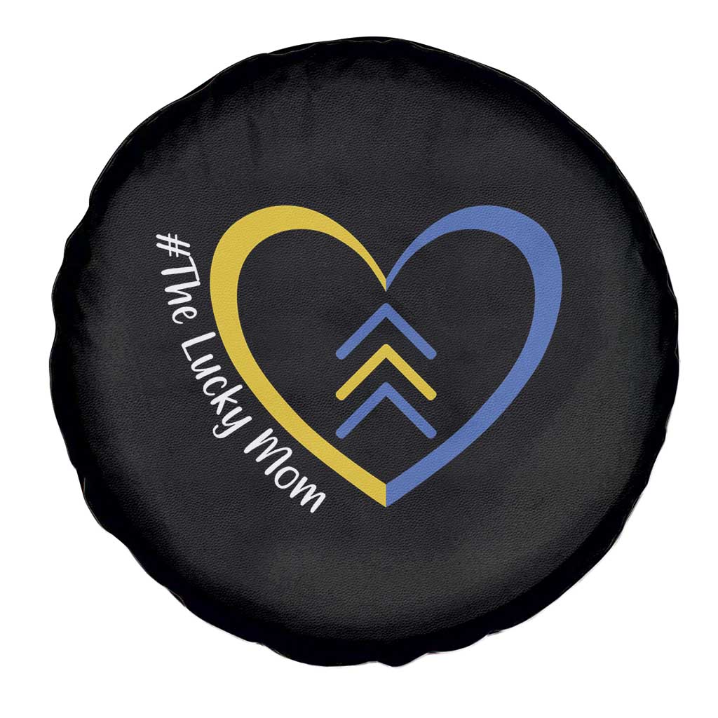 Down Syndrome Mom Spare Tire Cover Love Heart Three Arrows Lucky Mama T21 321