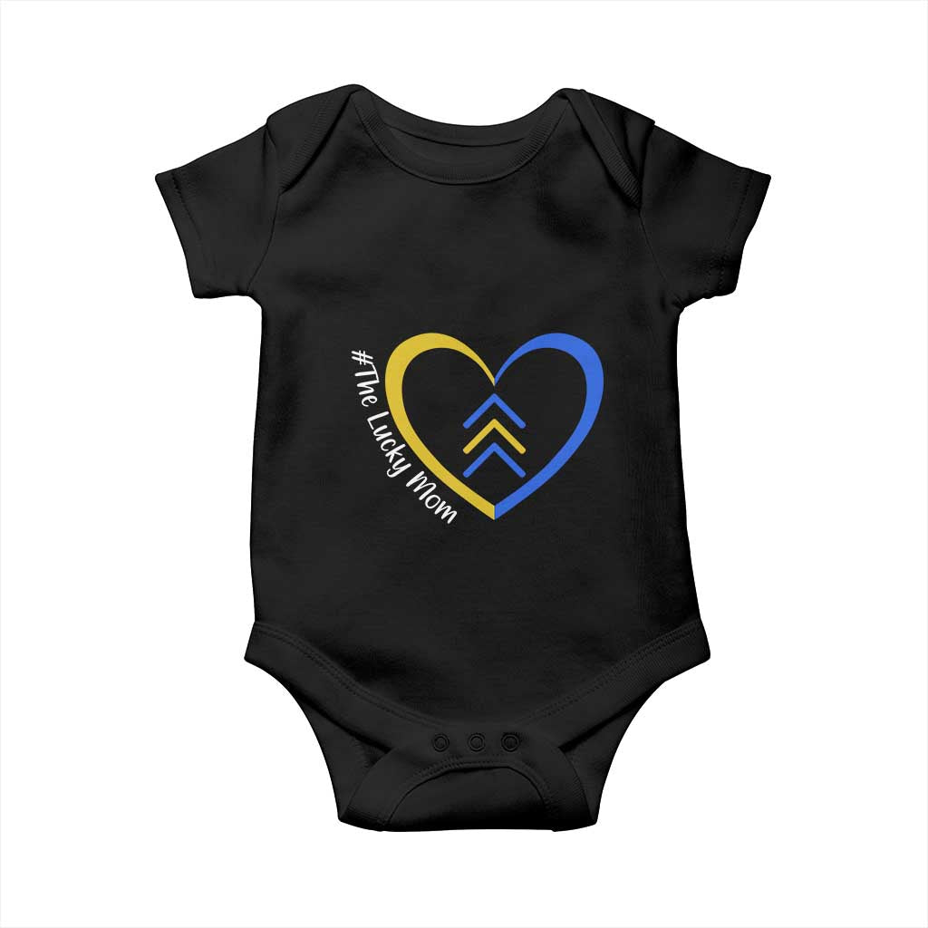 Down Syndrome Mom Baby Onesie Love Heart Three Arrows Lucky Mama T21 321
