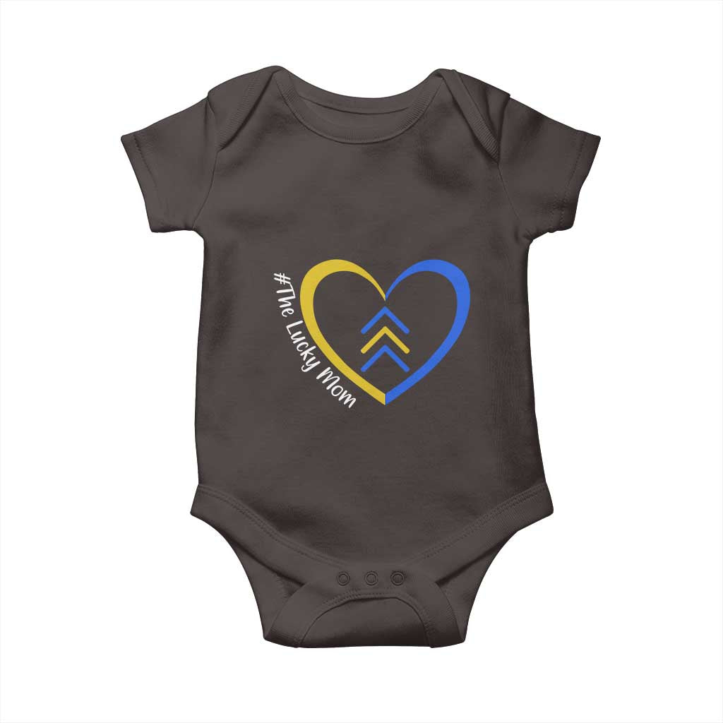 Down Syndrome Mom Baby Onesie Love Heart Three Arrows Lucky Mama T21 321