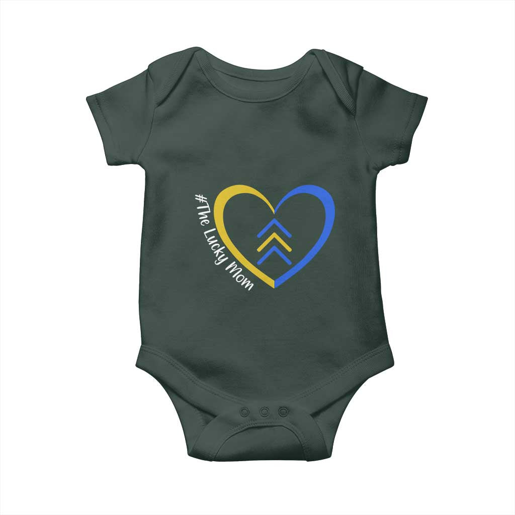 Down Syndrome Mom Baby Onesie Love Heart Three Arrows Lucky Mama T21 321