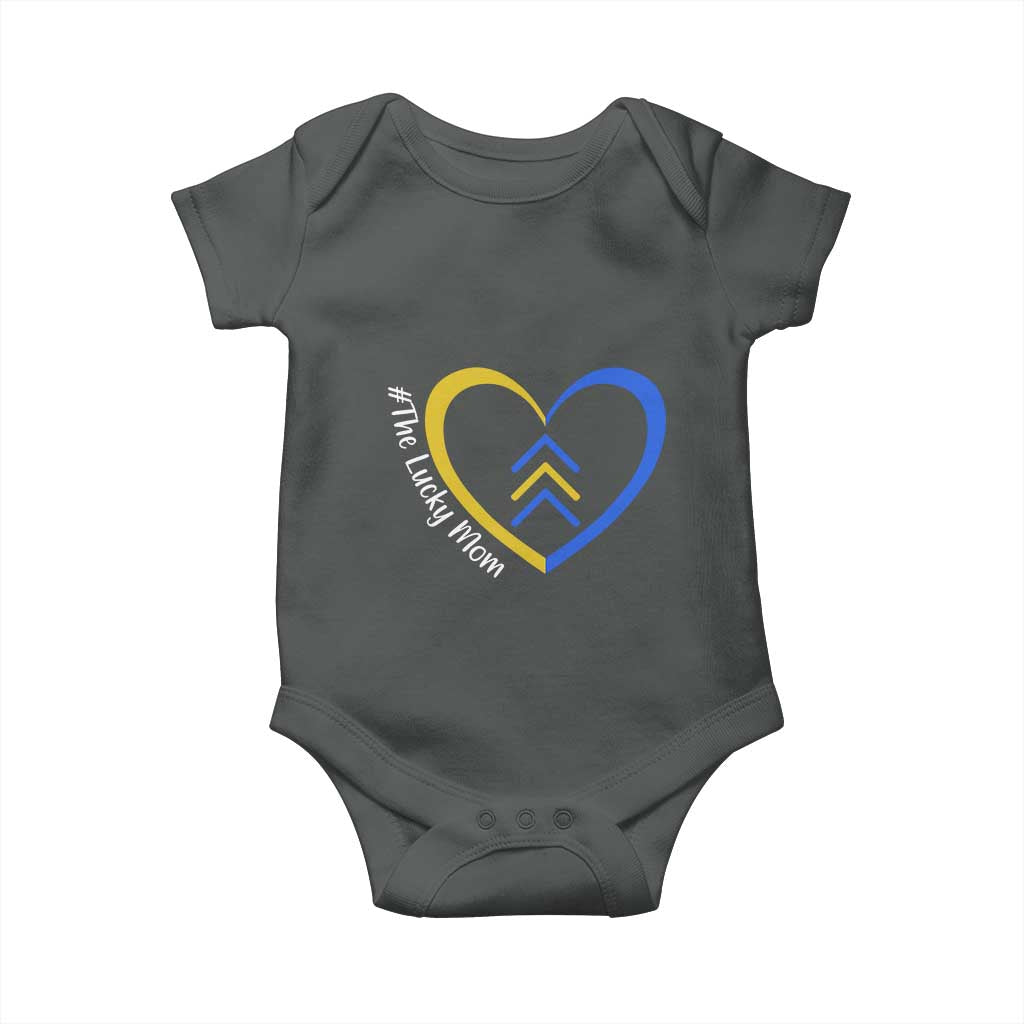 Down Syndrome Mom Baby Onesie Love Heart Three Arrows Lucky Mama T21 321