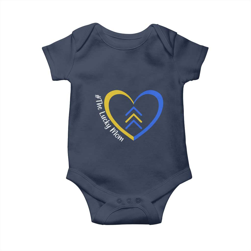 Down Syndrome Mom Baby Onesie Love Heart Three Arrows Lucky Mama T21 321