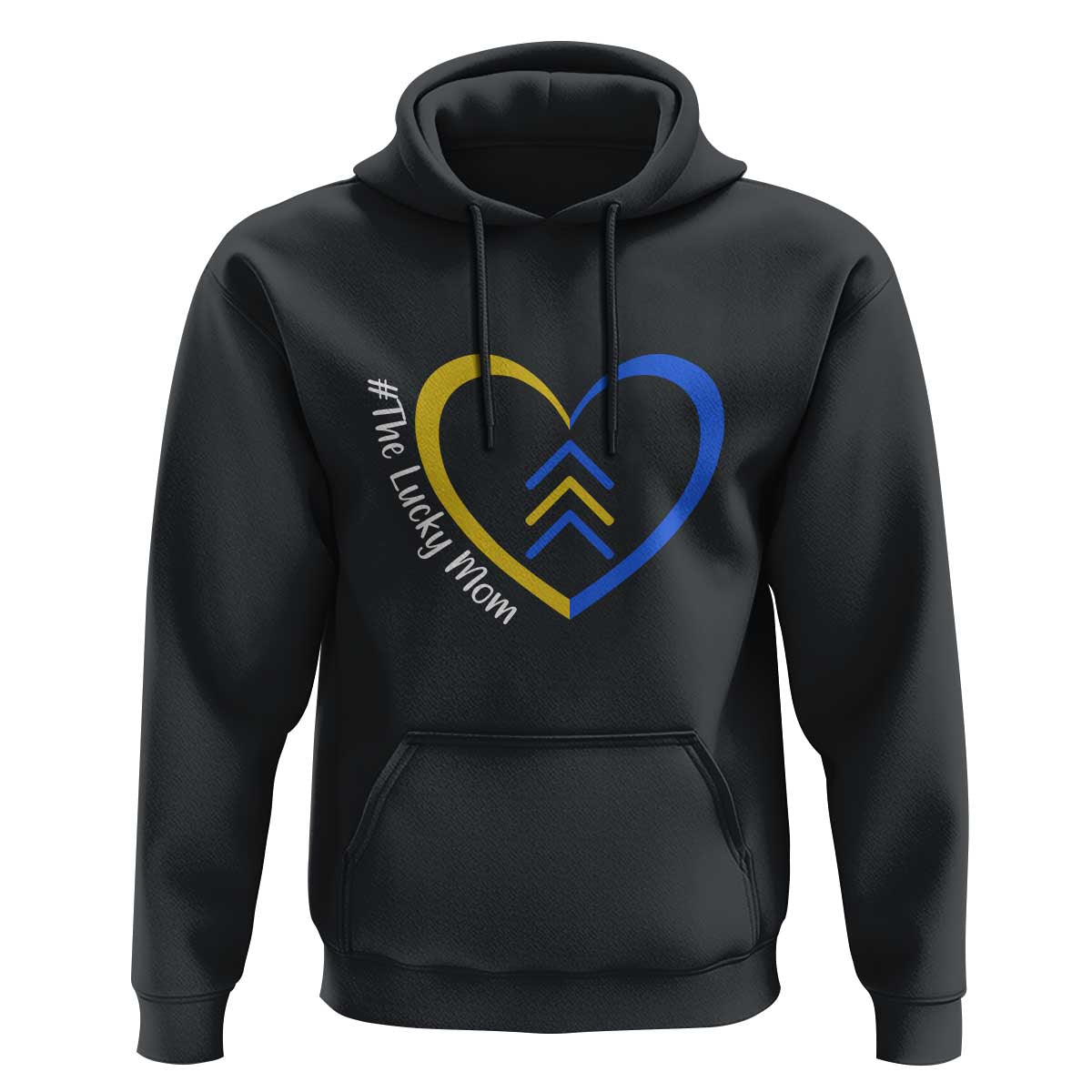 Down Syndrome Mom Hoodie Love Heart Three Arrows Lucky Mama T21 321