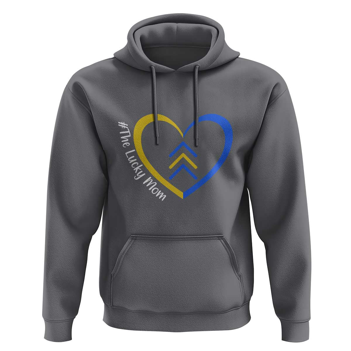 Down Syndrome Mom Hoodie Love Heart Three Arrows Lucky Mama T21 321