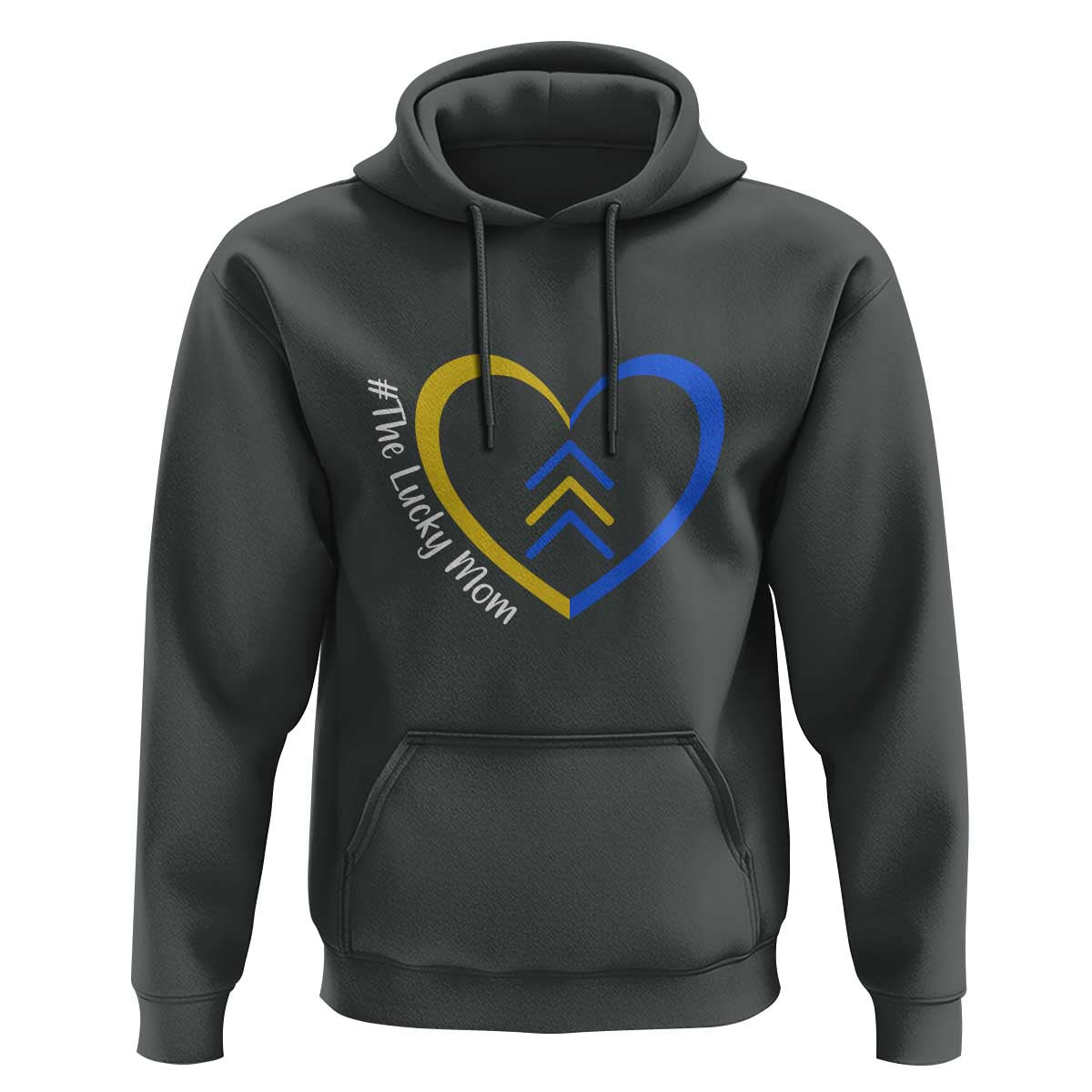 Down Syndrome Mom Hoodie Love Heart Three Arrows Lucky Mama T21 321