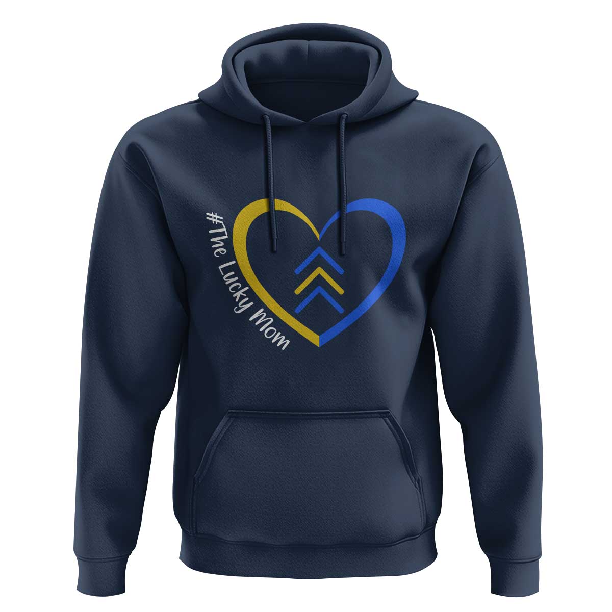 Down Syndrome Mom Hoodie Love Heart Three Arrows Lucky Mama T21 321