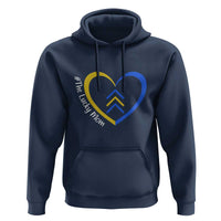 Down Syndrome Mom Hoodie Love Heart Three Arrows Lucky Mama T21 321