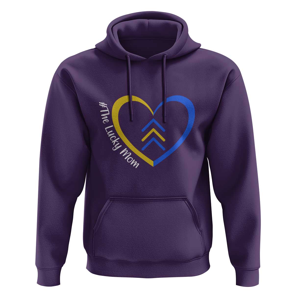 Down Syndrome Mom Hoodie Love Heart Three Arrows Lucky Mama T21 321